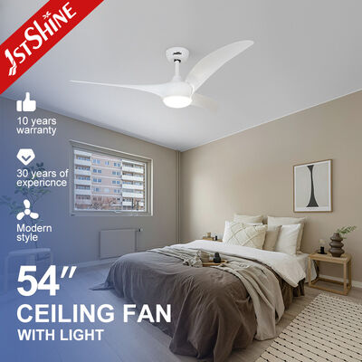 Buon prezzo Ventilatore di soffitto intelligente moderno in plastica bianca con luce e telecomando In linea