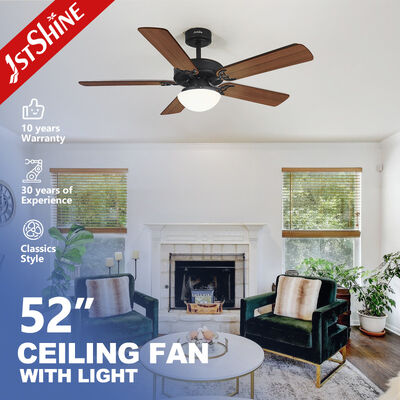 Buon prezzo 52'' Ventilatore di soffitto con luce 6 velocità telecomando Risparmio energetico In linea