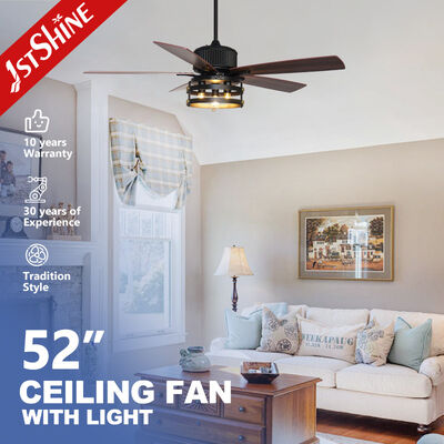 Buon prezzo Ventilatore da soffitto industriale di stile di 5 pale del MDF con luce telecomandata In linea