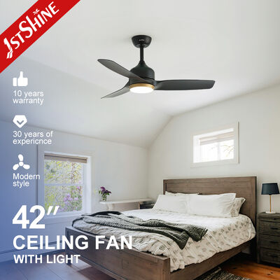 Buon prezzo Ventilatore da soffitto in nero opaco da 42 pollici con luce LED con accento dorato e telecomando In linea